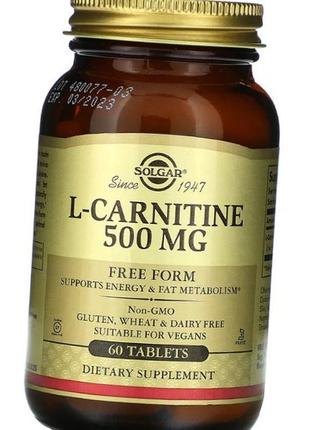 Л-карнітин солгар solgar l-carnitine 500 mg 60 таблеток капсул...