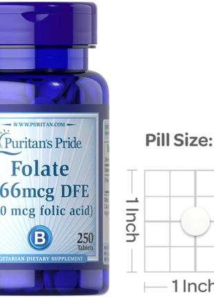 Фолієва кислота puritan's pride folic acid 400 mcg 250 таб