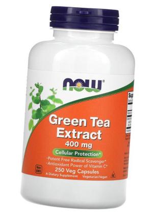 Екстракт зеленого чаю now green tea extract 400 mg 250 капс