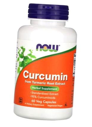 Екстракт кореня куркуми now foods curcumin 60 капсул куркумін3 фото
