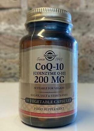 Коензим solgar coq-10 200 mg vegan 30 жувальних капсул