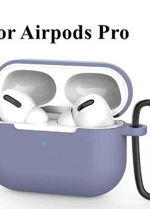 Силиконовый чехол с карабином для airpods pro1 фото