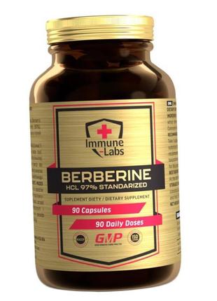 Берберин immune labs berberine hcl 97% 90 капсул