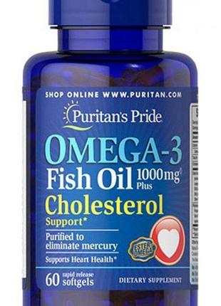 Омега-3 puritan's omega-3 fish oil 1000 mg + cholesterol suppo...5 фото