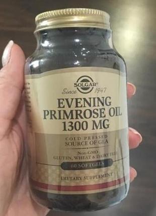Масло вечірньої примули solgar evening primrose oil 1300 mg 60...