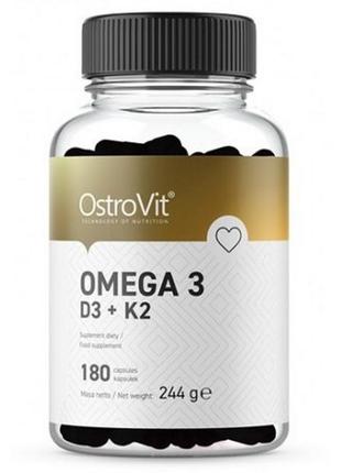 Омега 3 д3 к2 omega 3 d3 + k2 180 капс риб'ячий жир