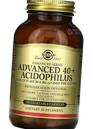 Пробіотики солгар solgar advanced 40+ acidophilus 120 капс