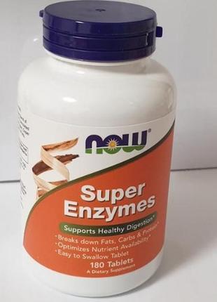 Травні ферменти ензими now foods super enzymes 180 таблеток3 фото