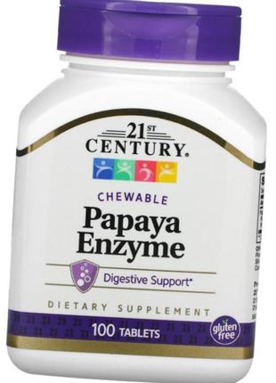 Ферментна суміш папайї 21st century papaya enzyme 100 tabs