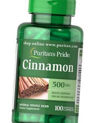 Екстракт кориці puritan's pride cinnamon 500 mg 100 кап