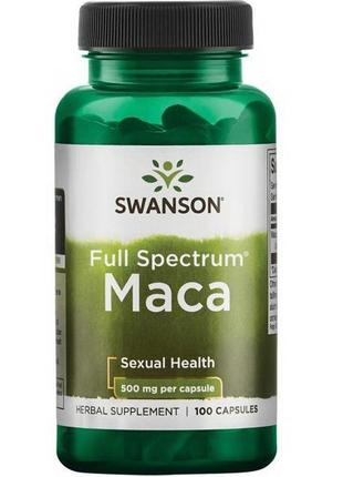 Маку swanson maca 500 mg full spectrum caps 60