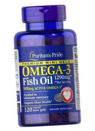 Жирні кислоти омега 3 omega-3 fish oil 1290 mg 120 міні капс р...