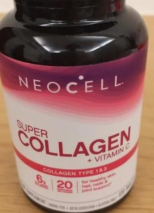 Колаген neocell super collagen + c type 1 & 3 120 таб