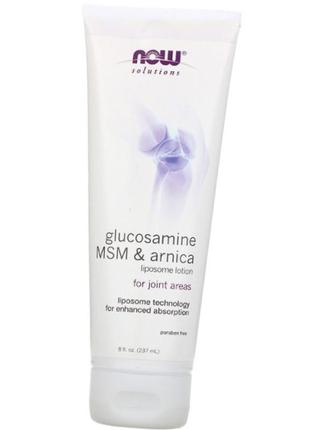 Лосьйон для суглобів now glucosamine msm arnica 237 мл