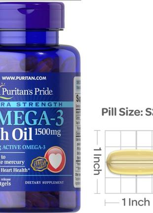 Жирні кислоти омега 3 puritan's pride omega-3 fish oil 1500 mg...