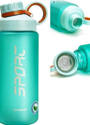 Пляшка для води casno sport waterbottle kxn-1242 800 ml blue