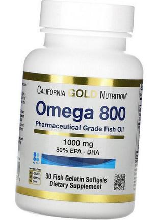 Омега california gold nutrition omega 800 30 fish softgels риб...