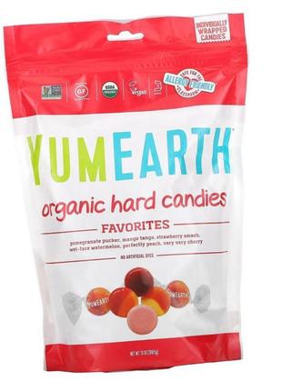 Органічні цукерки yumearth mixed organic hard candies 368г цук...