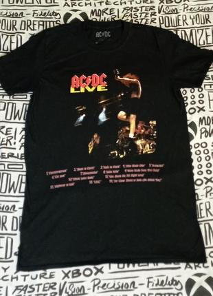 Винтажная мерчевая футболка группы ac/dc