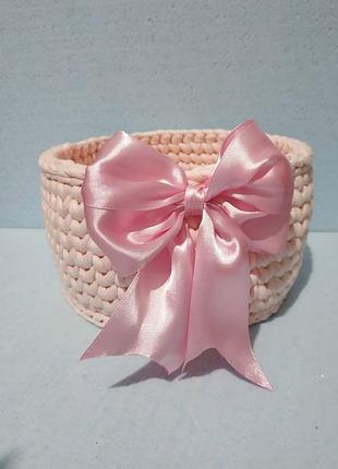 Кошик із трикотажної пряжі