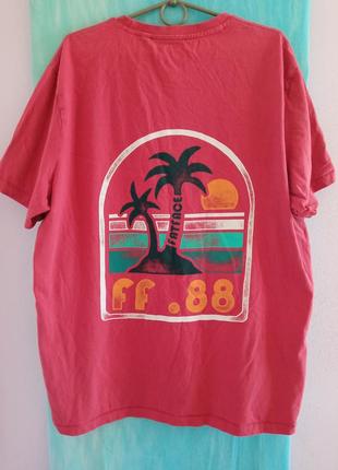 Брендовая футболка с принтом красная унисекс ❤️ 54/56/58 размер, пог 62 см, оверсайз, коттон2 фото