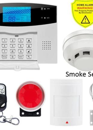 Повний комплект дротний gsm + wi-fi сигналізації kerui pg500 /...
