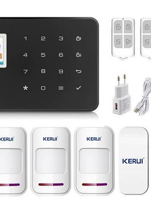 Комплект сигналізації kerui wi-fi w18 pro для 3-кімнатної квар...