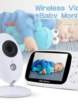 Відеоняня baby monitor xf-808 3.5" jkr з датчиком звуку, режим...