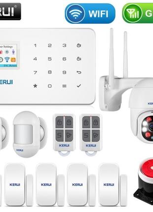Комплект бездротовий gsm сигналізації kerui w18 (комплект 14)