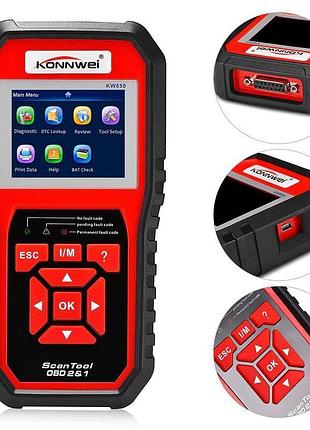 Професійний автосканер obd-ii і can сканер konnwei 2.8" tft др...