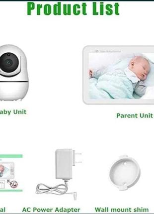 Відеоняня baby monitor baby monitor sm70ptz із 7-дюймовим вели...3 фото