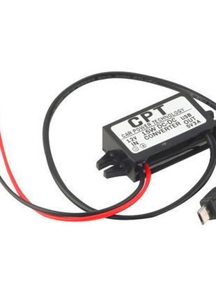 Перетворювач напруги 12 в-5 в 3 а miniusb, прихована проводина...