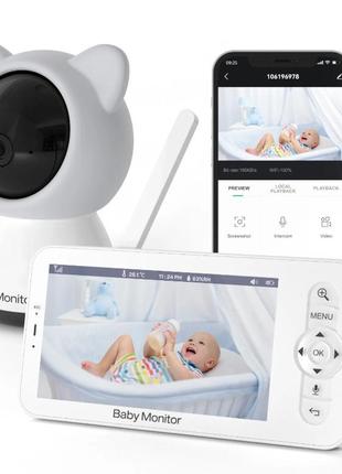 Відеоняня wi-fi baby monitor b5 з датчиком звуку, руху, нічне ...