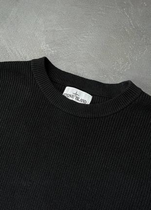 Stone island ribbed soft cotton black2 фото