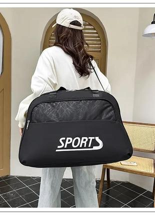 Дорожная сумка sports мужская женская туристическая спортивная 57 литров черная3 фото
