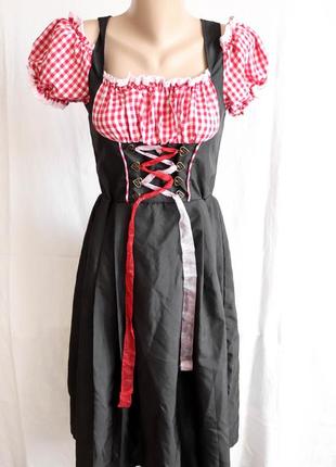 Дирндль октоберфест баварська австрійська німецька сукня національний костюм жіночий шинкарка s 44