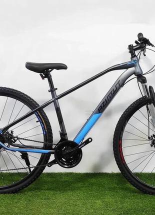 Гірський велосипед azimut 26″ gemini gfrd рама 15.5, сіро-синій gray-blue