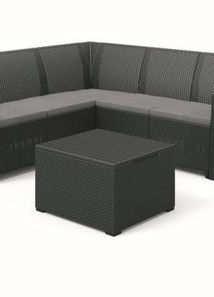 Комплект садових меблів keter emma 5 seater corner, сірий