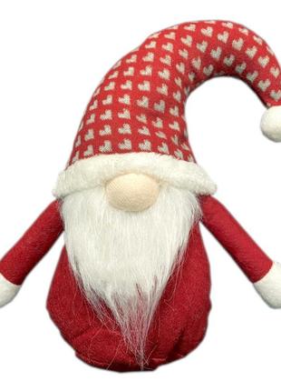 Фігурка новорічна "леприкон" jumi, текстильний, червона шапка,...
