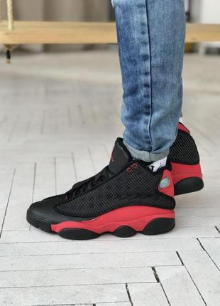 Кроссовки nike jordan 13 black red9 фото