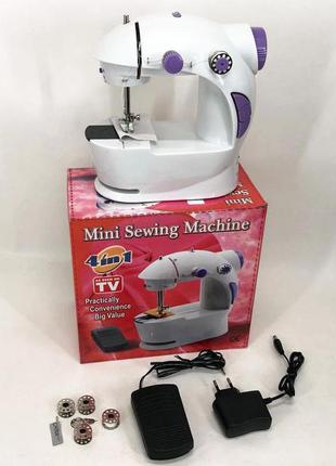 Швейна машинка 4в1 портативна digital fhsm-201, швейна машинка пластик, дитяча швейна машинка