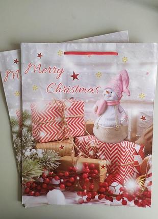Пакет "merry christmas" 32*26*8 см в асортименті