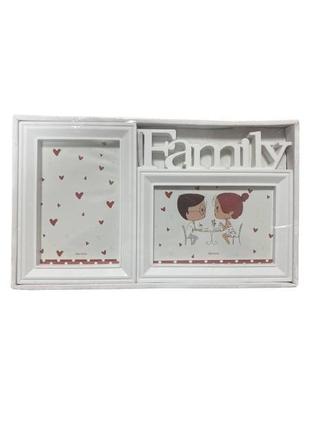 Фоторамка-коллаж family біла