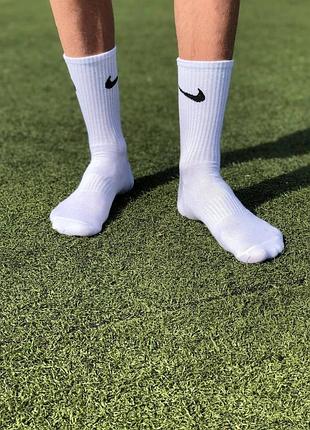 Шкарпетки чоловічі високі nike/найк білі розмір 36-41
