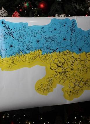 Інтер'єрна наліпка на стіну карта україни2 фото