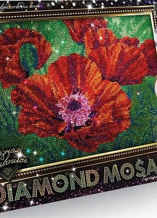 Набір креативної творчості алмазний живопис diamond mosaic маки