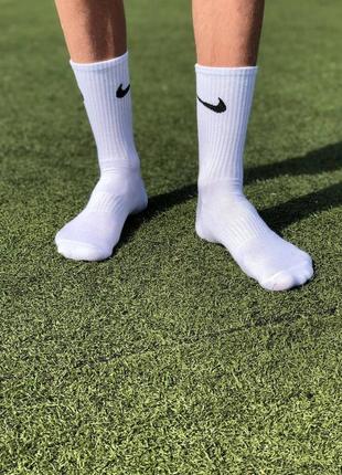 Шкарпетки чоловічі високі nike/найк білі розмір 41-45