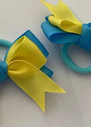 Бант на резинці стрічковий 8 см україночка