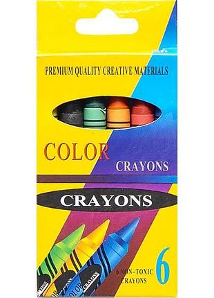 Воскові олівці 6 кольорів crayons