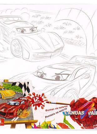 Розпис на полотні "canvas painting" 31*31см тачки